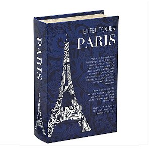 CAIXA LIVRO DECORATIVO PARIS TORRE EIFFEL