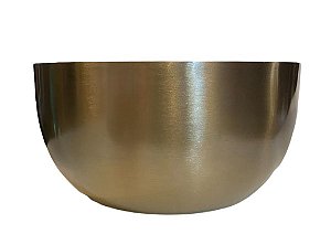 CACHEPOT CENTRO DE MESA MAYK OURO EM METAL INDIANO 22cm