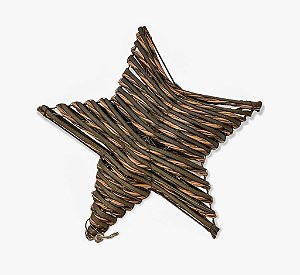 Estrela Ponteira Decorativa Natural com Led 30cm