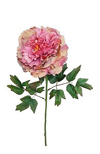 Galho Flor Peonia GD Rose Envelhecido 68cm