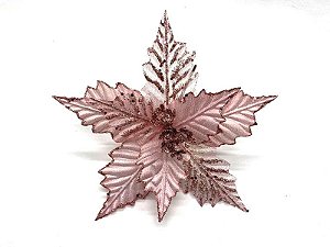 Poinsetia Decorativa Rosa 16cm
