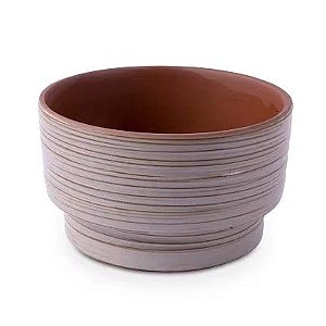 VASO EM CERAMICA COM BRILHO TONS MARRONS P