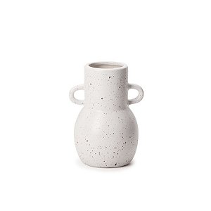 VASO EM CERAMICA BOJUDO COM ALÇAS ESTILO GRANILITE