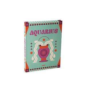 LIVRO CAIXA DECORATIVO SIGNO DE AQUARIO