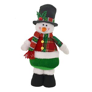 BONECO DE NEVE NATALINO COM CACHECOL DE PELUCIA