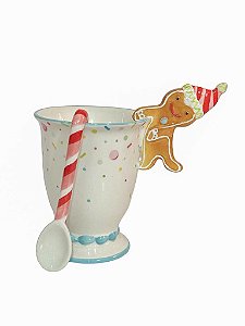 CANECA E COLHERINHA GINGERBREAD - DOCE MEL GOURMAND