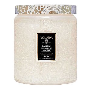 VELA POTE VIDRO LUXE 140H SANTAL VANILLE VOLUSPA 1,25kg