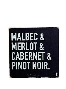 Box Malbec Merlot Cabernet Pinot Noir 12x12cm