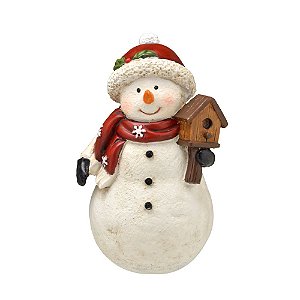 BONECO DE NEVE DECORATIVO COM CASINHA