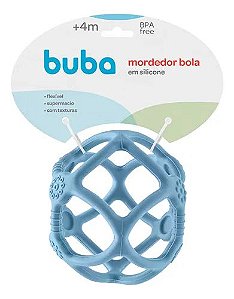 MORDEDOR BOLA EM SILICONE AZUL BUBA