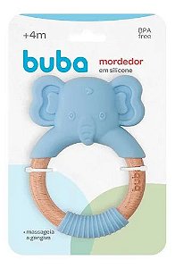 MORDEDOR ELEFANTE EM SILICONE AZUL BUBA