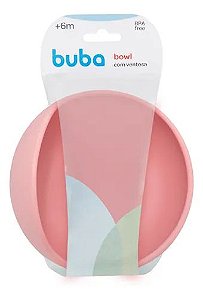 BOWL EM SILICONE COM VENTOSA ROSA BUBA