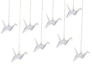 Pingente Luminoso de Led Decorativo Origami Tsuru 8 lampadas