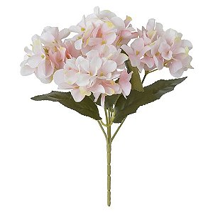 BUQUE HORTENSIA X5 FLORES (ROSA OUTONO CLARO) 29cm