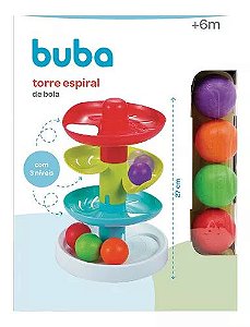 Brinquedo Torre Espiral De Bola Buba Com 3 Níveis