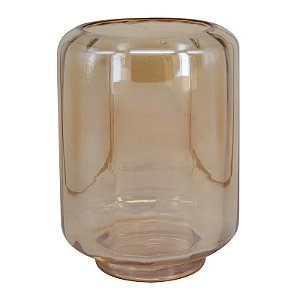 VASO DE VIDRO AMBAR DECORATIVO 21,5CM