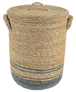 CESTO SEAGRASS COM TAMPA BORAS 32cm MEK