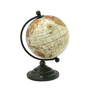 GLOBO DECORATIVO COM BASE EM METAL 16cm