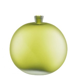 VASO DECORATIVO VIDRO FOSCO VERDE 25,5X23,5X7,5cm