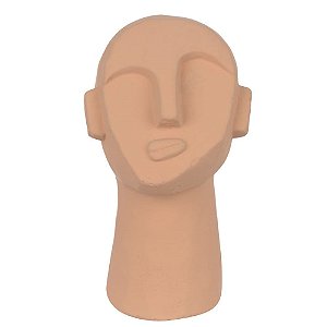 ESCULTURA DECORATIVA BUSTO CIMENTO CARAMELO 14,5cm