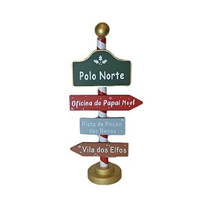 Placa Decorativa Rotas Para o Natal  - 45cm