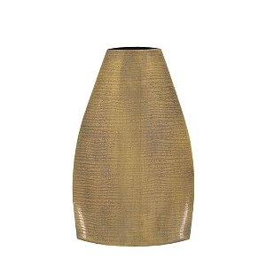 VASO DECORATIVO DOURADO EM METAL 34cm