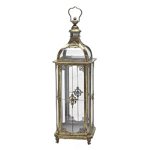 LANTERNA DECORATIVA ANTIGA RUSTICA BRONZE 84CM