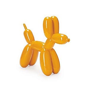 ESCULTURA CACHORRO EM POLIRESINA ESTILO BEXIGA LARANJA MART