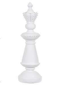 Rei e Rainha Xadrez Decoração Clássica Branca, Item de Decoração Artesanal  Nunca Usado 43979522