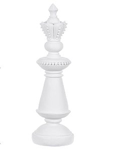 Escultura Decorativa em Resina Rainha Xadrez 40,5x13cm – Preto