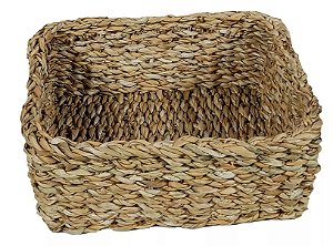 CESTO PORTA GUARDANAPO AIMORE SEAGRASS DECORATIVO MEK 18cm