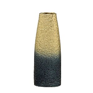 VASO DECORATIVO EM METAL NAS CORES DOURADO E FUME 48cm