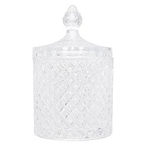 POTICHE BOMBONIERE DECOR DE CRISTAL COM TAMPA LITT WOLFF