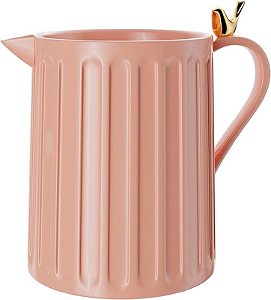 LEITEIRA DE CERAMICA COLIBRI ROSA C/PASSARO 200ML