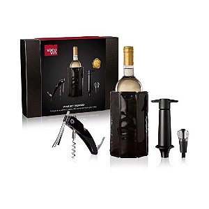 JOGO PARA VINHO WINE BAR PRO COM 4PCS - VACU VIN