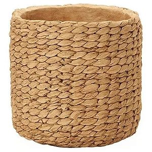 CACHEPOT EM CIMENTO BEGE TIPO RATTAN MART 26,5cm
