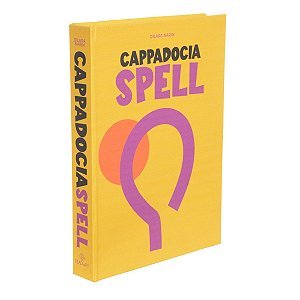 LIVRO CAIXA DECORATIVO CAPPADOCIA SPEEL AMARELO E ROSA 32cm