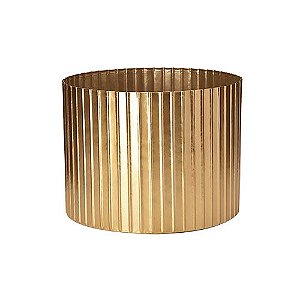 CACHEPOT EM METAL DOURADO MART 14,5cm