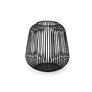 LANTERNA DECORATIVA EM METAL PRETO MART 28CM