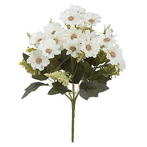 BUQUE DE FLORES MARGARIDA X18 CREME OUTONO 30cm