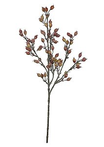 GALHO DECORATIVO COM FRUTINHA X66 PESSEGO OUTONO 68cm