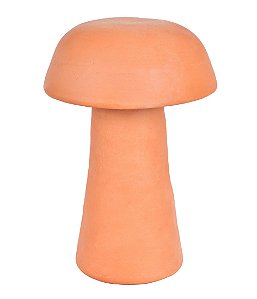 ESCULTURA COGUMELO SLIM EM CERAMICA G TERRACOTA - 23cm