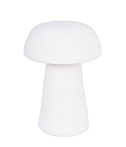 ESCULTURA COGUMELO SLIM EM CERAMICA M OFF WHITE - 21CM