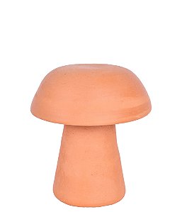 ESCULTURA COGUMELO SLIM EM CERAMICA P TERRACOTA - 16CM