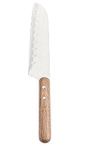 FACA SANTOKU EM ACO E CABO EM MADEIRA LEGACY 29cm MEK