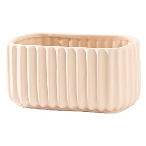 VASO DECORATIVO DE CERAMICA NATURALE BEGE - 8,5x17,5CM