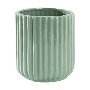 VASO DECORATIVO DE CERAMICA MAGNA VERDE - 14cm