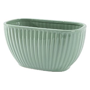 VASO DE CERAMICA DECORATIVO LATUS VERDE - 10,5x20cm