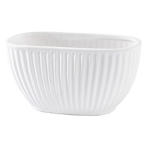 VASO DECORATIVO EM CERAMICA LATUS BRANCO - 10,5X20CM