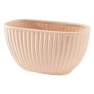 VASO DE DECORATIVO EM CERAMICA LATUS BEGE - 10,5x20cm